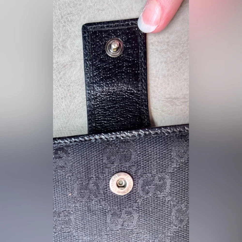 GUCCI Black Supreme Canvas and Leather Wallet - Picture 7 of 16
